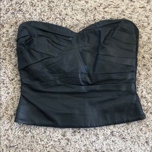 Marc by Marc Jacobs black leather bustier sz 0